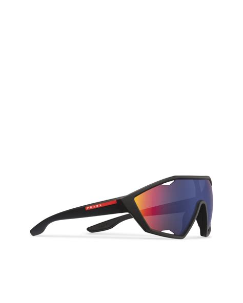 prada linea rossa ps10us|Prada Active PS 10US DG09Q1 Black Rubber Plastic Sport .